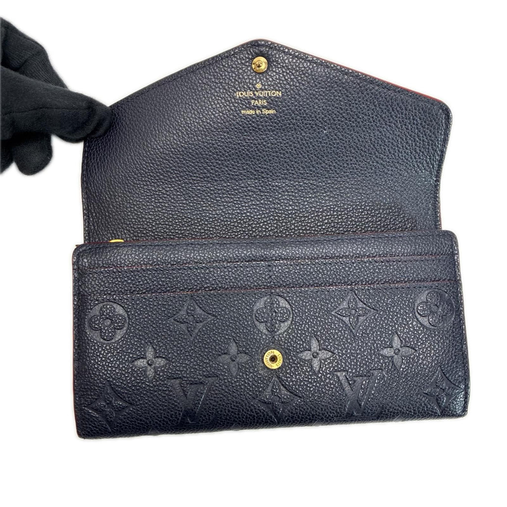 Louis Vuitton Bifold Wallet Portefeuille Sarah Navy — view 5
