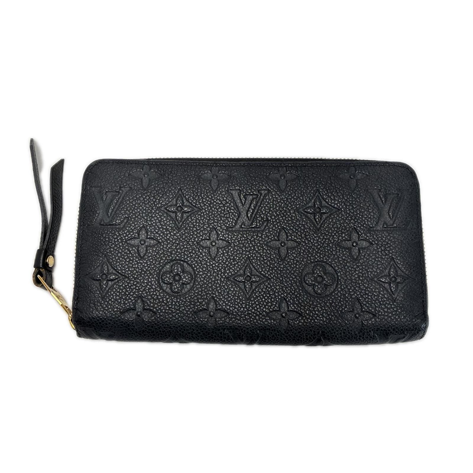 Louis Vuitton Zip Around Wallet Monogram Empreinte Zippy Black