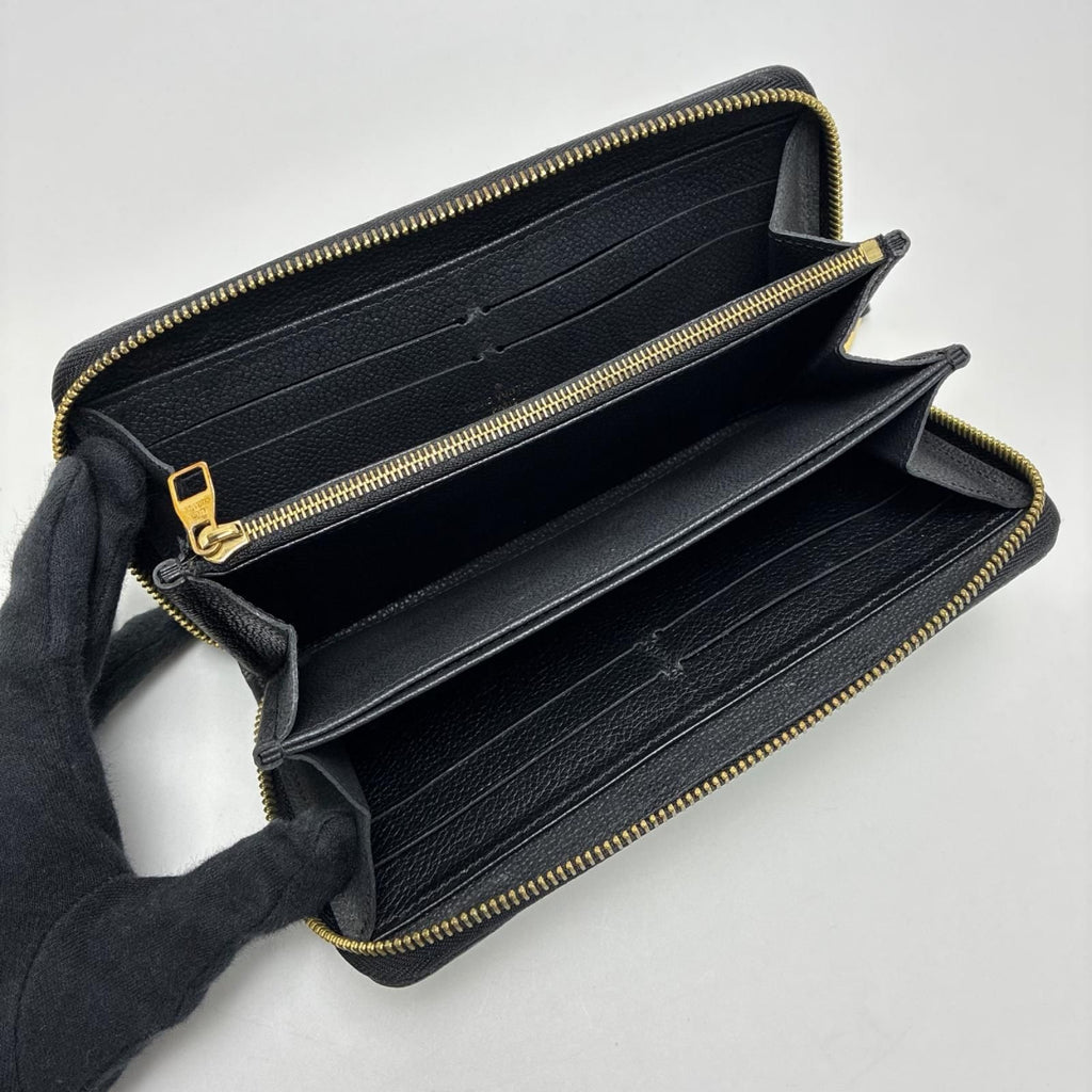 Louis Vuitton Zip Around Wallet Monogram Empreinte Zippy Black — view 6