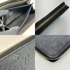 Louis Vuitton Zip Around Wallet Monogram Empreinte Zippy Black — view 8