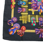 Hermes Carre 90 les Rubans du Cheval Scarf Large All Over Print Black Multicolor — view 4