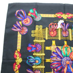 Hermes Carre 90 les Rubans du Cheval Scarf Large All Over Print Black Multicolor — view 2