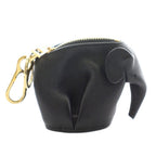 Loewe Elephant Charm Coin Purse Leather Black — view 3