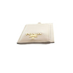 Prada Neck Holder Pass Case Leather Beige Pink — view 5