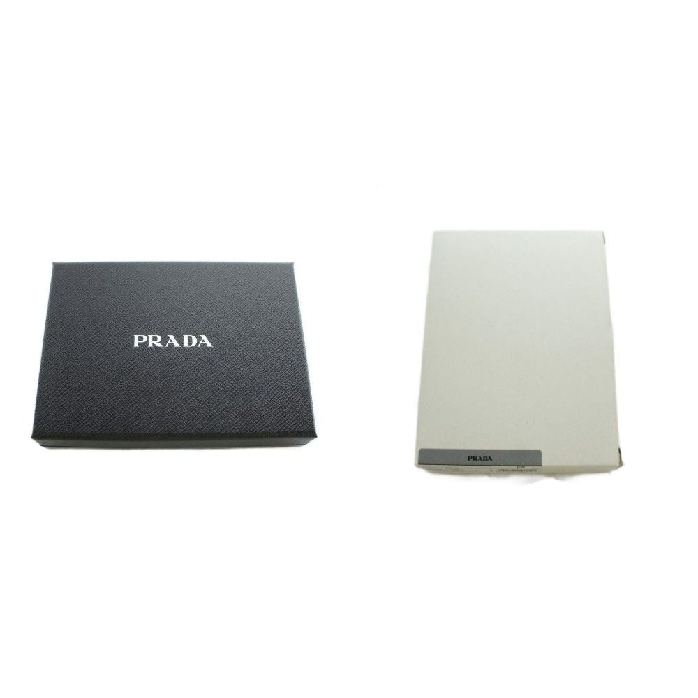 Prada Neck Holder Pass Case Leather Beige Pink — view 8