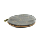 Louis Vuitton Porte Monnaie Rond Coin Purse Zip Around Monogram Pattern Brown — view 4