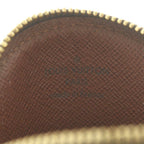 Louis Vuitton Porte Monnaie Rond Coin Purse Zip Around Monogram Pattern Brown — view 6