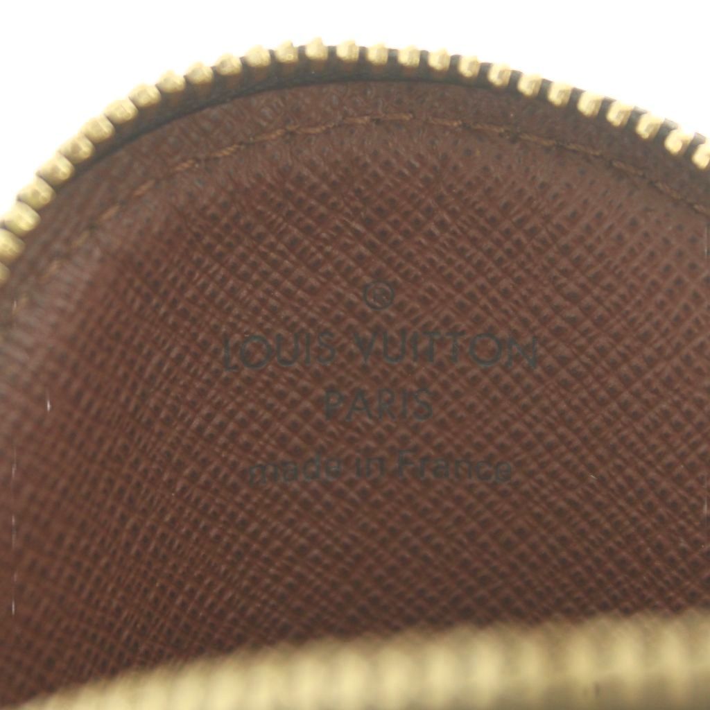 Louis Vuitton Porte Monnaie Rond Coin Purse Zip Around Monogram Pattern Brown — view 6