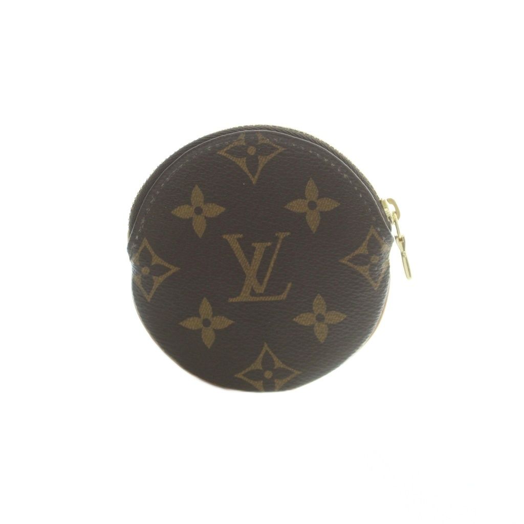 Louis Vuitton Porte Monnaie Rond Coin Purse Zip Around Monogram Pattern Brown — view 2