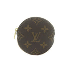 Louis Vuitton Porte Monnaie Rond Coin Purse Zip Around Monogram Pattern Brown