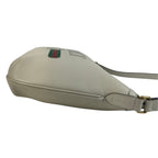 Gucci Shoulder Bag Logo Hobo Half Moon Leather White — view 3