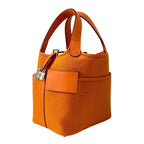 Hermes Handbag Picotin Lock Cargo PM Orange Silver