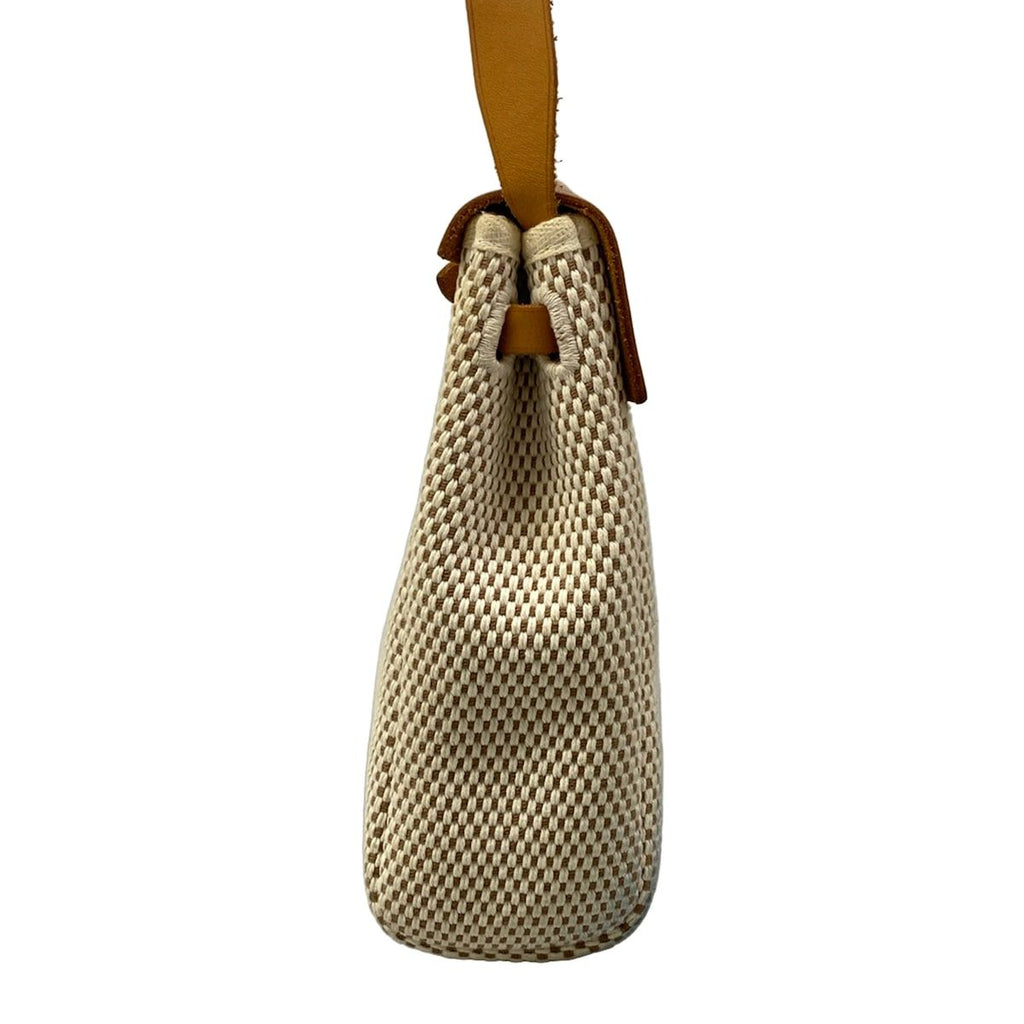 Hermes Shoulder Bag Herbag TPM Ivory Brown — view 4
