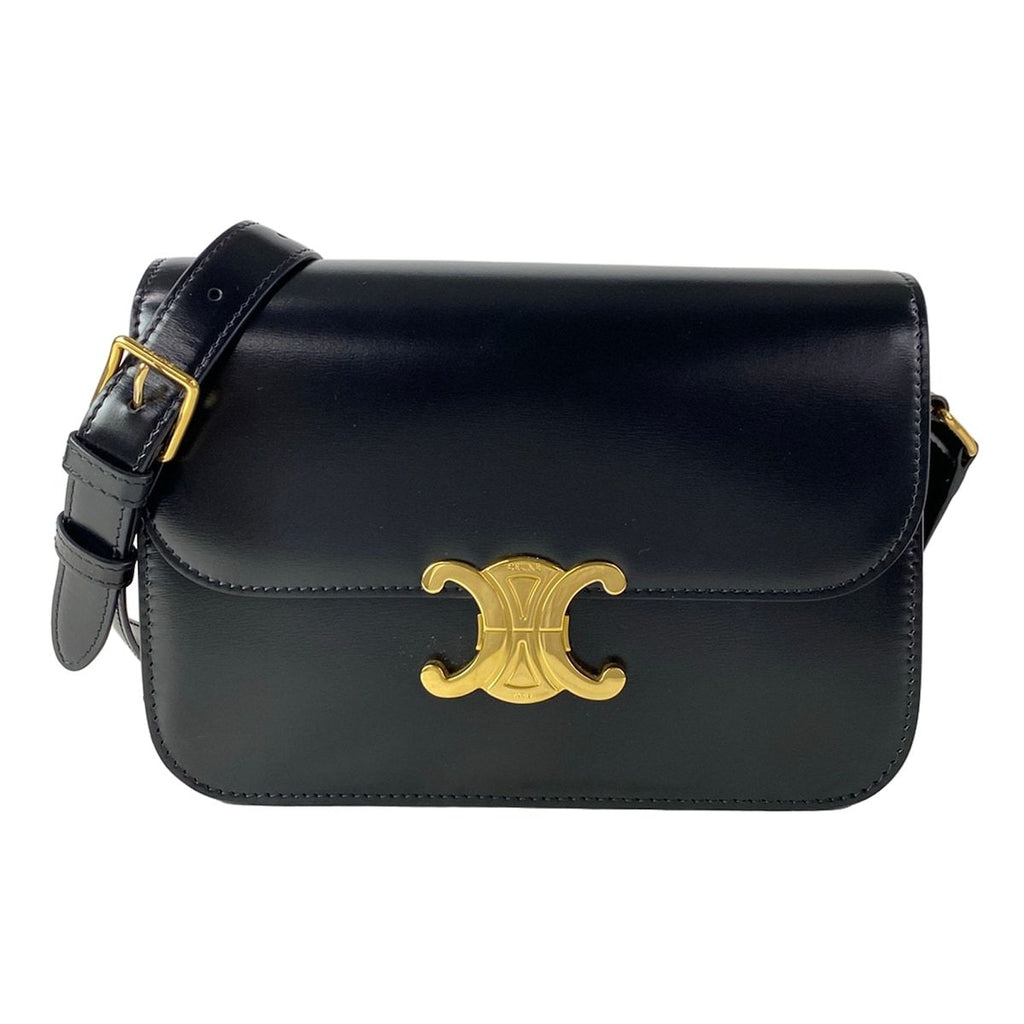 Celine Shoulder Bag Classic Triomphe Medium Black
