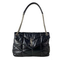 Saint Laurent Paris Shoulder Bag Loulou Puffer Medium Black Chain Leather