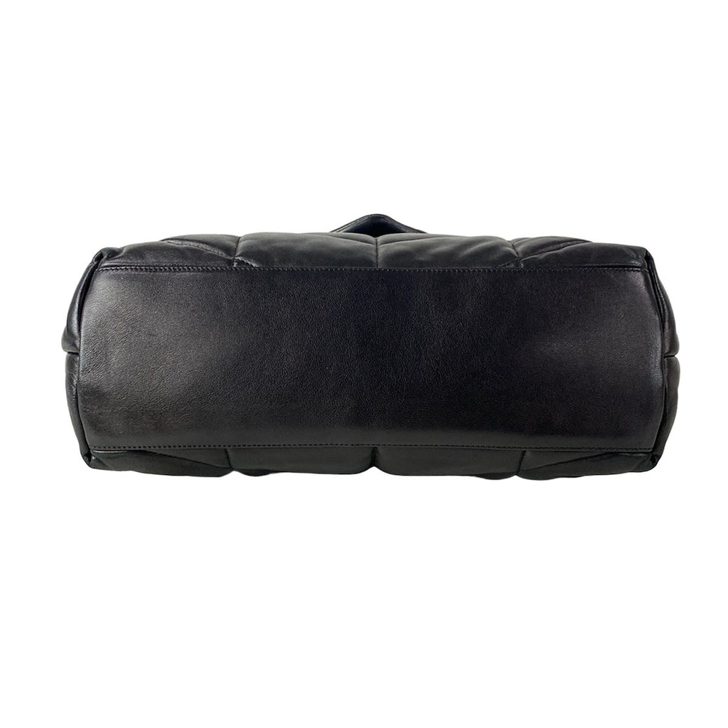 Saint Laurent Paris Shoulder Bag Loulou Puffer Medium Black Chain Leather — view 5