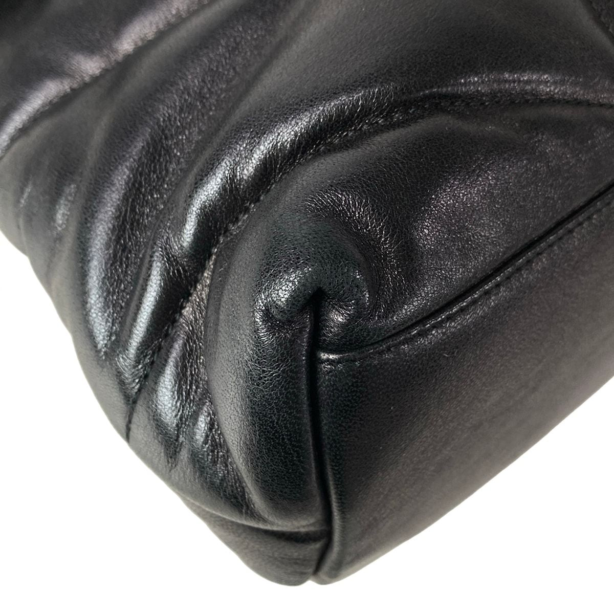 Saint Laurent Paris Shoulder Bag Loulou Puffer Medium Black Chain Leather — view 6