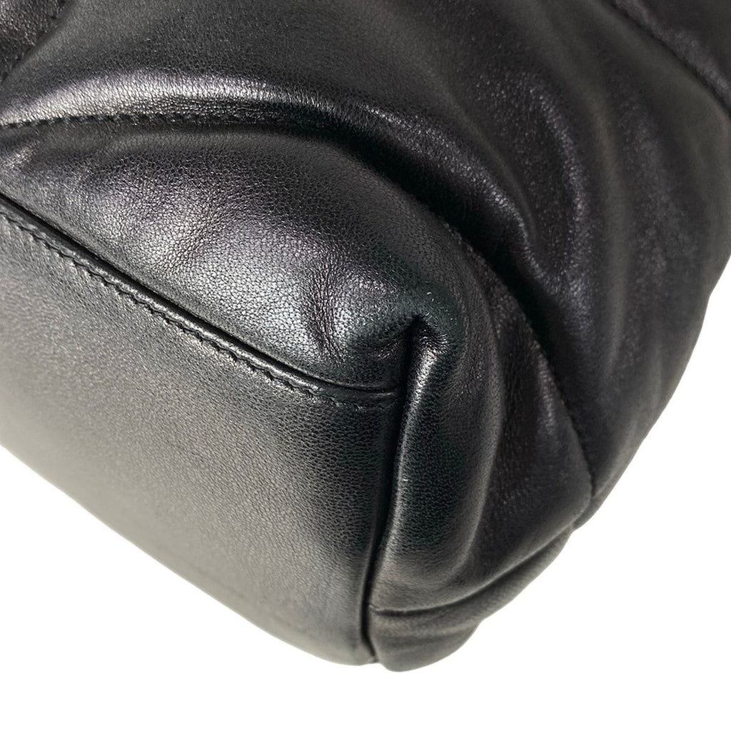 Saint Laurent Paris Shoulder Bag Loulou Puffer Medium Black Chain Leather — view 7