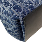 Dior Tote Bag Toujours Medium Blue Oblique Leather — view 6