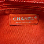 Chanel Shoulder Bag Red Silver Chain Leather — view 8