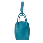 Hermes Shoulder Bag Lindy 30 Turquoise Silver — view 2