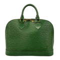 Louis Vuitton Handbag Epi Alma Borneo Green Leather