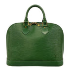 Louis Vuitton Handbag Epi Alma Borneo Green Leather