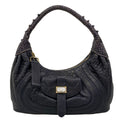 Fendi Shoulder Bag Spy Dark Navy Braided Leather
