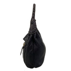 Fendi Shoulder Bag Spy Dark Navy Braided Leather — view 4