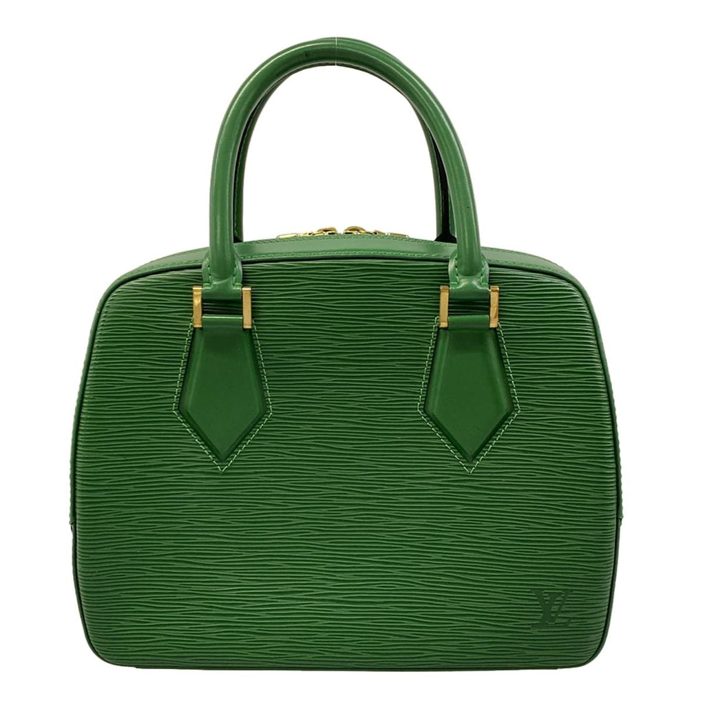 Louis Vuitton Handbag Epi Blanc Borneo Green Leather