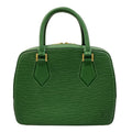 Louis Vuitton Handbag Epi Blanc Borneo Green Leather