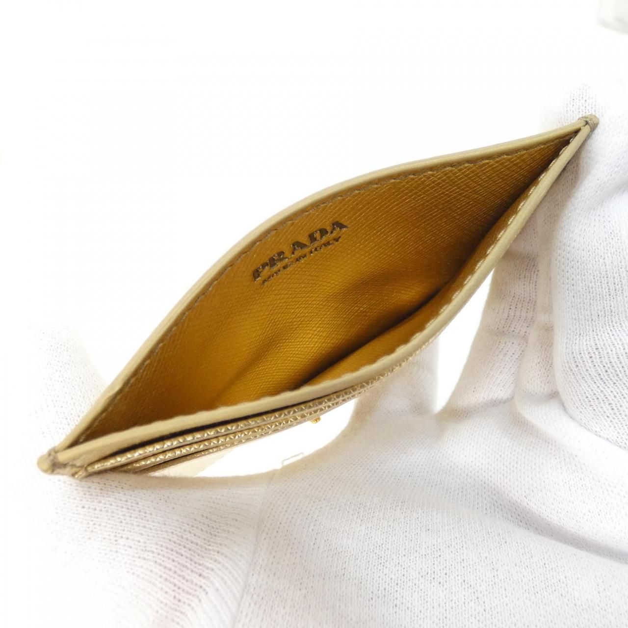 Prada Card Case Card Holders Gold — view 4