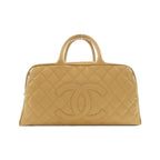 Chanel Boston Bag Travel Bags Beige