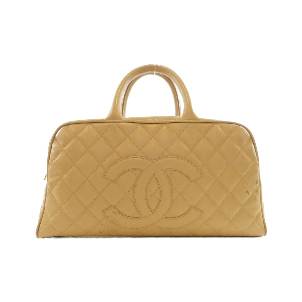 Chanel Boston Bag Travel Bags Beige