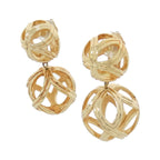 Dior Vintage Earrings Gold — view 2