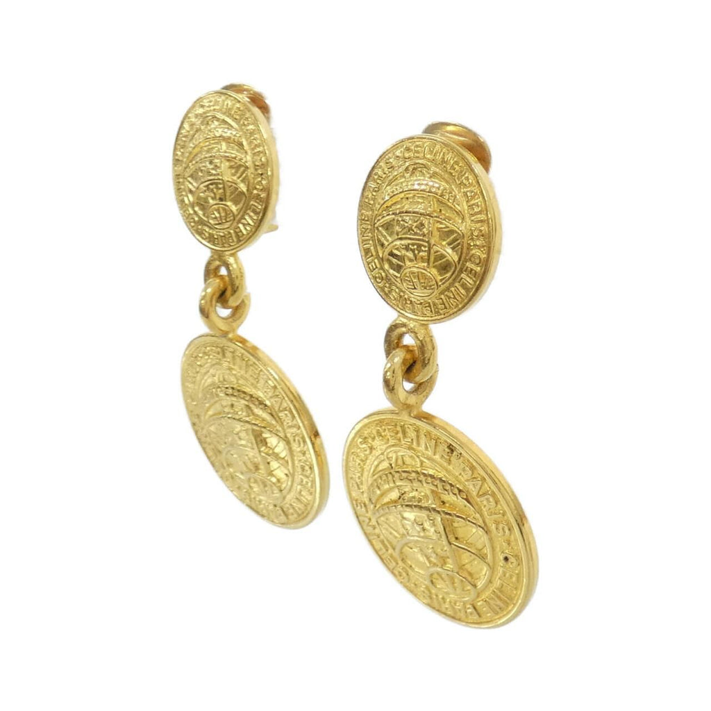 Celine Vintage Earrings Gold — view 2