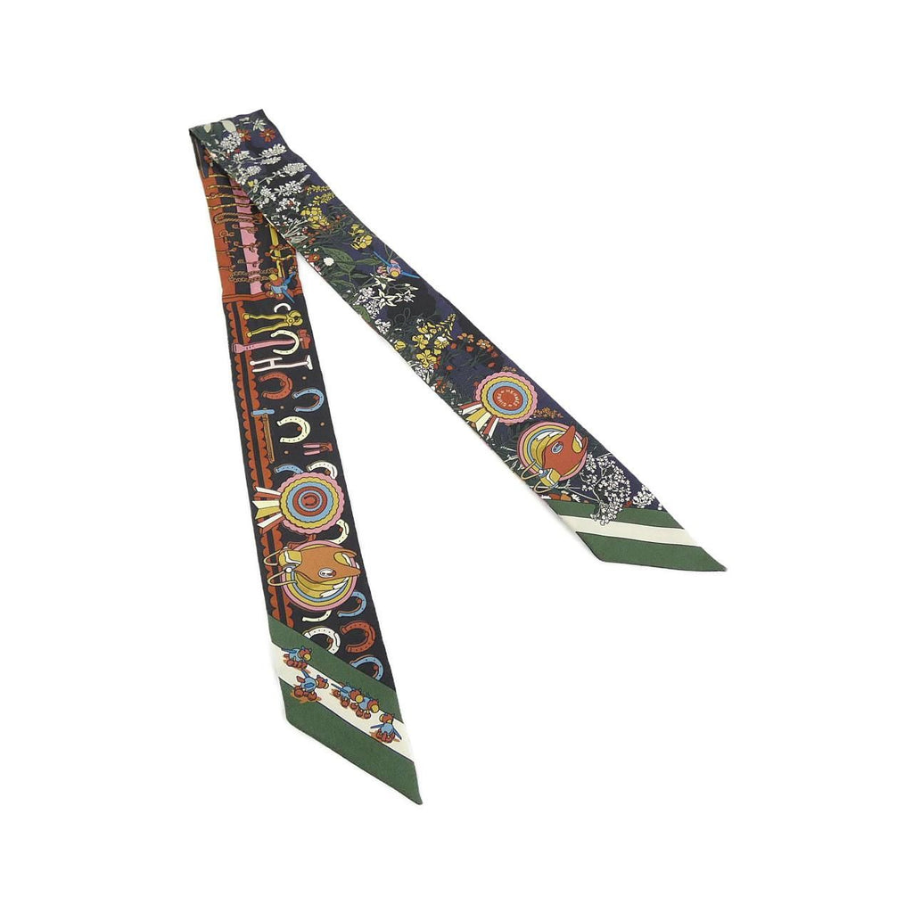 Hermes Pony Pit Stop Twilly Scarf