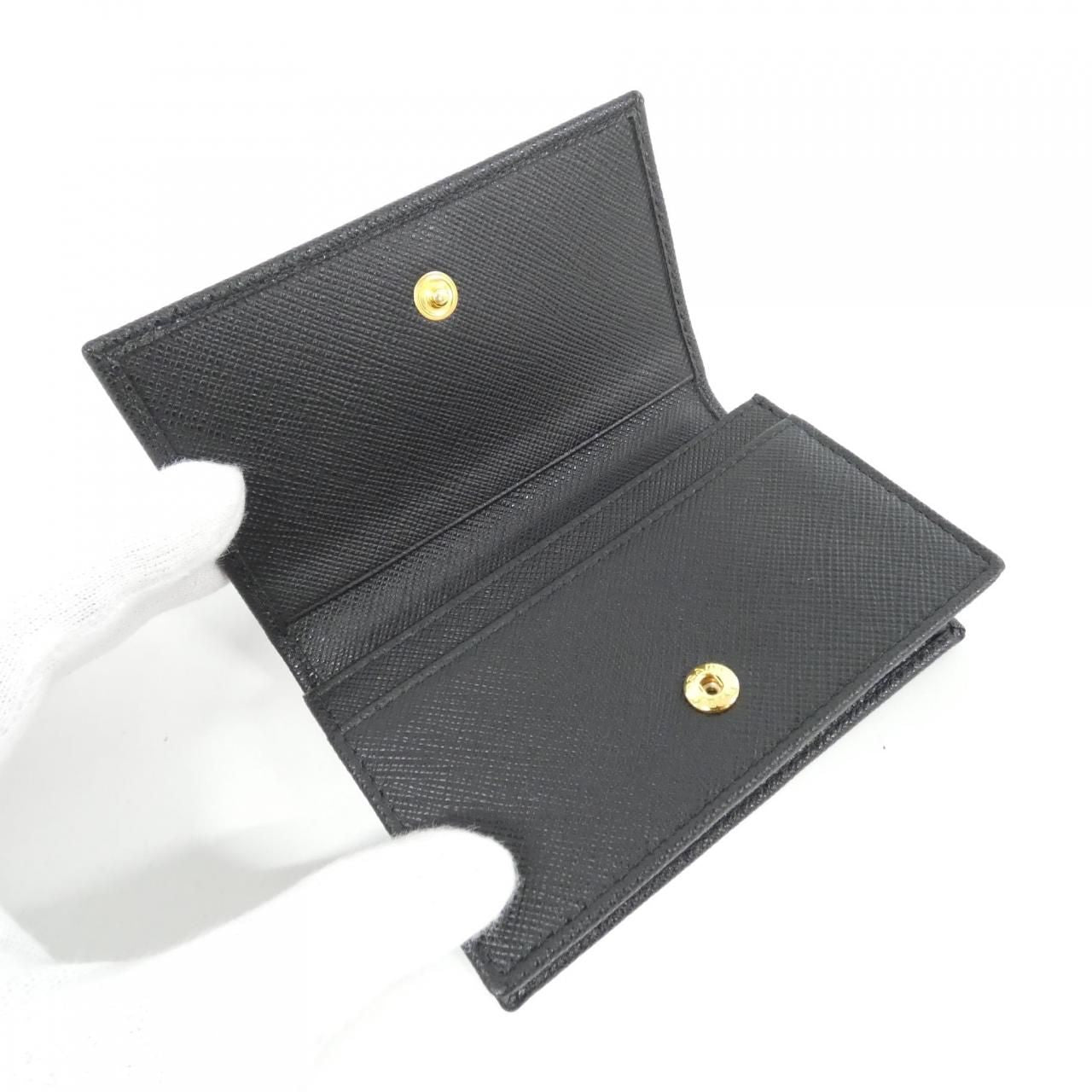 Prada Card Case Card Holders Gold — view 4