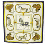 Hermes Scarf Carre 90 Grand Apparat Gran Apara Dressed Horse Ivory