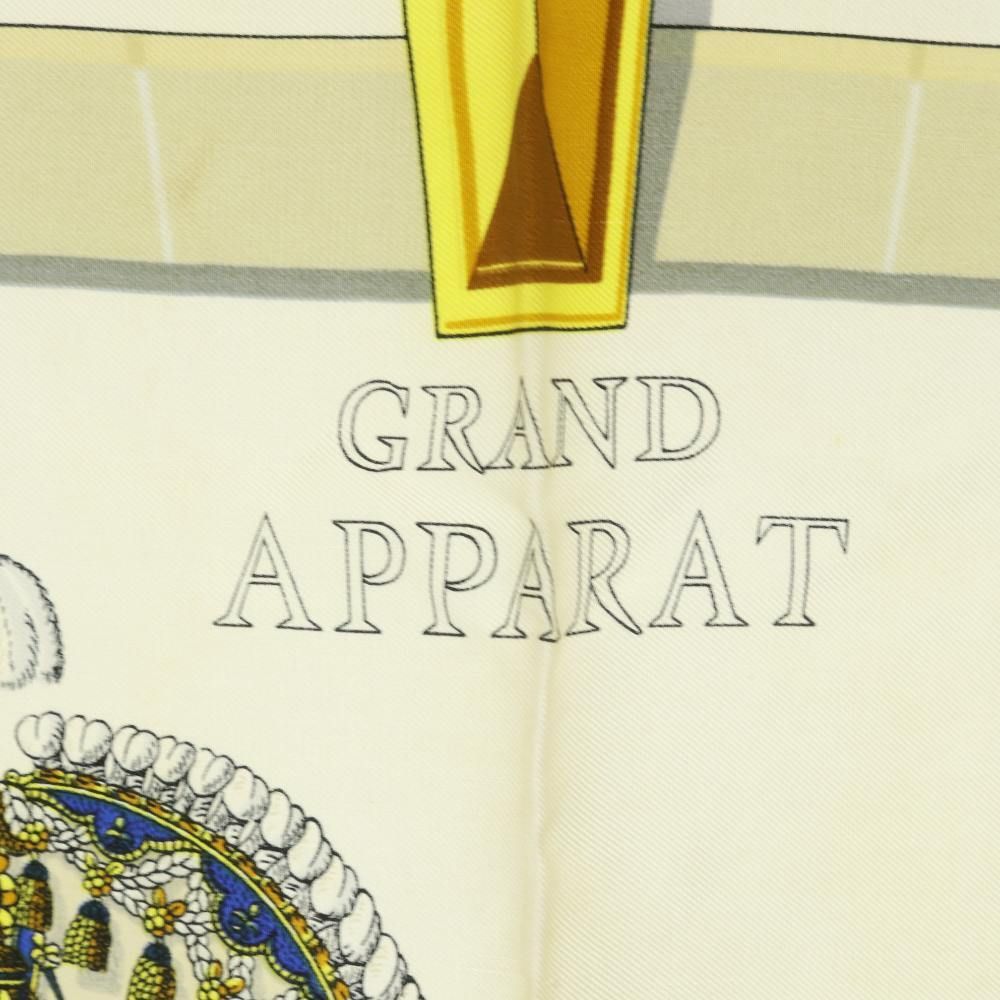 Hermes Scarf Carre 90 Grand Apparat Gran Apara Dressed Horse Ivory — view 2