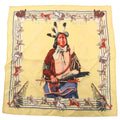Hermes Pani la Shar Pawnee Carre 40 Scarf Silk Yellow Multicolor