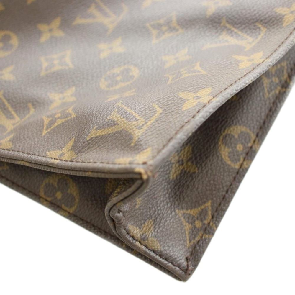 Louis Vuitton Sac Plat Monogram Tote Bag Brown — view 8