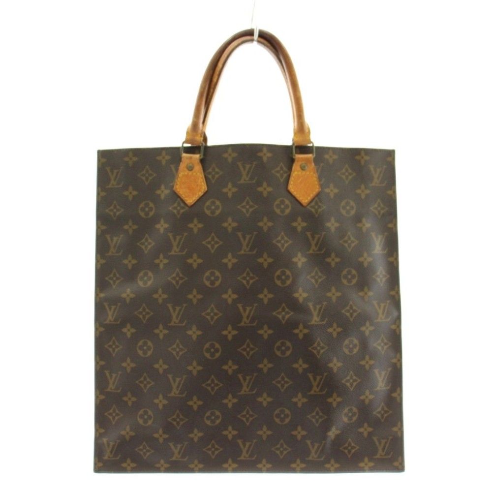 Louis Vuitton Sac Plat Monogram Tote Bag Brown
