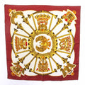 Hermes Carre 90 Caty Ancient Egypt Scarab Pectral Scarf Silk Red White