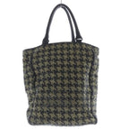 Bottega Veneta Intrecciato Houndstooth Pattern Tote Bag Hand Bicolor Black Ivory — view 2