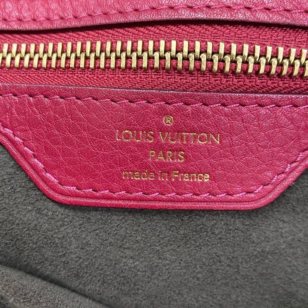 Louis Vuitton Handbag Mahina Seals PM Grenat Leather — view 8