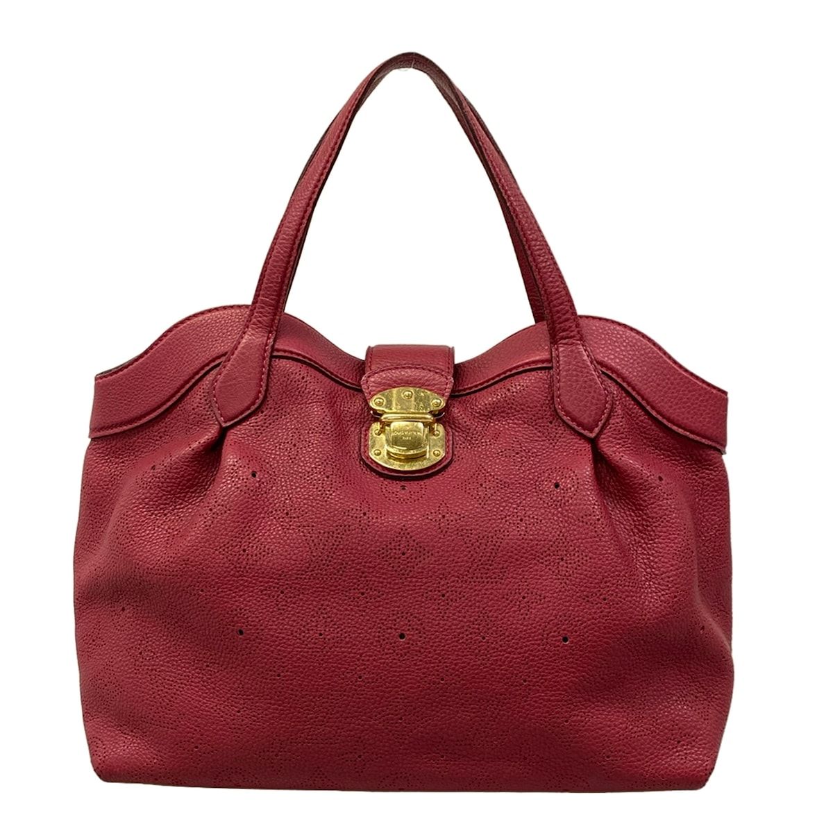 Louis Vuitton Handbag Mahina Seals PM Grenat Leather