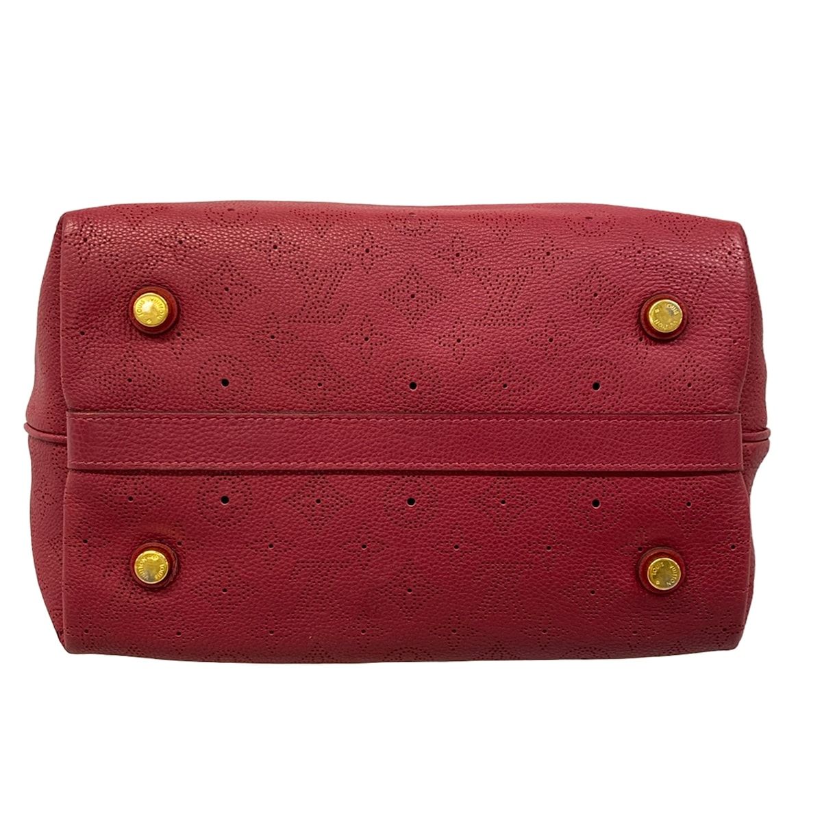 Louis Vuitton Handbag Mahina Seals PM Grenat Leather — view 5