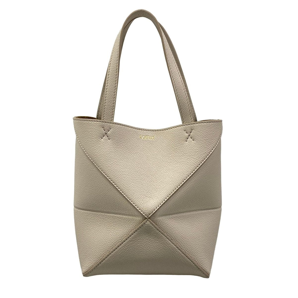 Loewe Tote Bag Puzzle Fold Mini Light Gray