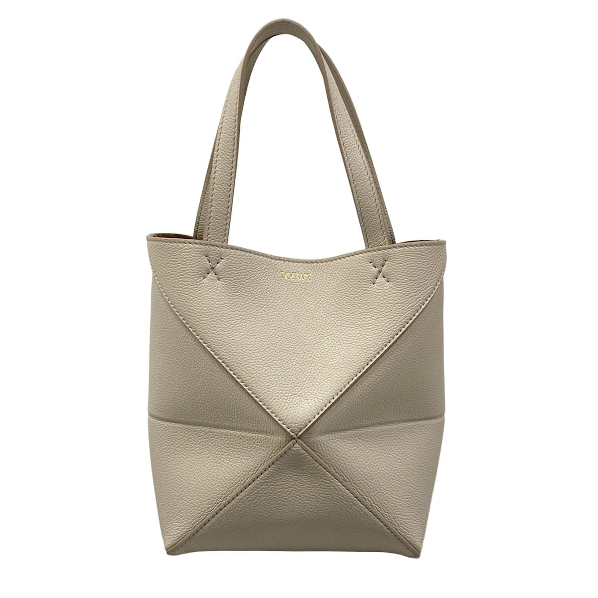 Loewe Tote Bag Puzzle Fold Mini Light Gray